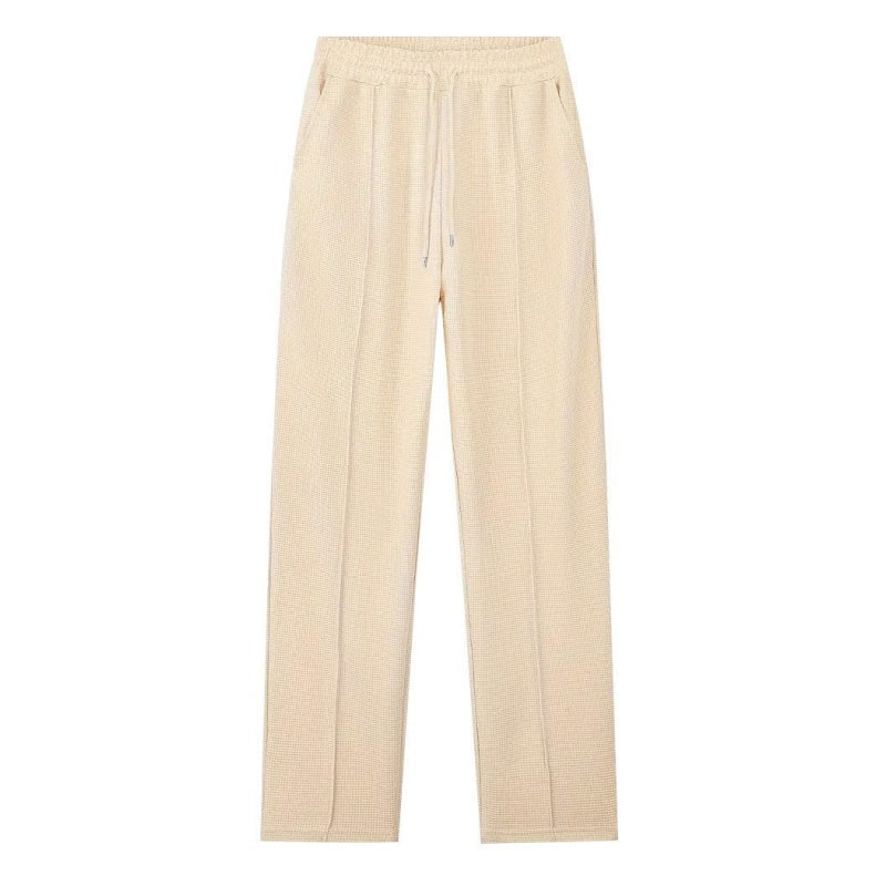 💥 Men’s Waffle Knit Sweatshirt & Straight-Leg Pants Set – Cozy, Breathable & Effortlessly Stylish 👕👖