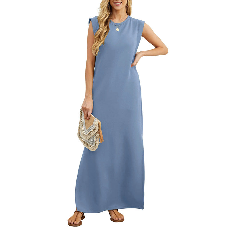 🔥BUY 2 FREE SHIPPING🚢Women's Wrinkle-Free Casual Dress with Split Hem