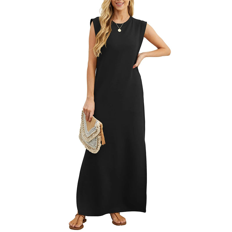 🔥BUY 2 FREE SHIPPING🚢Women's Wrinkle-Free Casual Dress with Split Hem