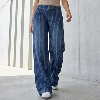 🔥 Hot Sale 50% OFF 🔥Women's Y2K Striped Low-Rise Jeans