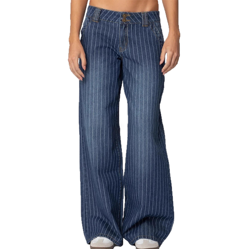 🔥 Hot Sale 50% OFF 🔥Women's Y2K Striped Low-Rise Jeans