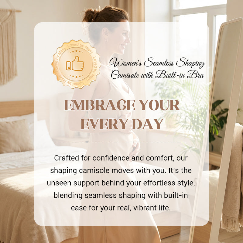 🔥New Arrivals✨Women's Seamless Shaping Camisole with Built-in Bra