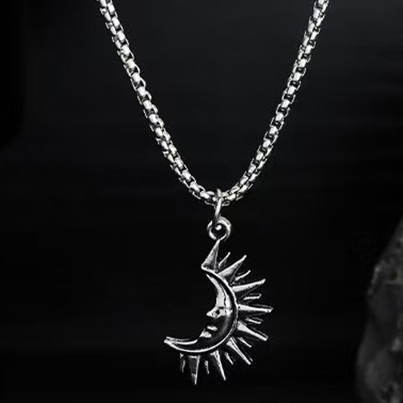 🌞 50% OFF NOW! 🌙 Sun & Moon Pendant Necklace Set – Symbolic Couple Jewelry, Asymmetrical Design & Meaningful Gift ✨