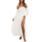 2026⏰🎁Women's Off-Shoulder High-Waist Dress