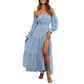 2026⏰🎁Women's Off-Shoulder High-Waist Dress