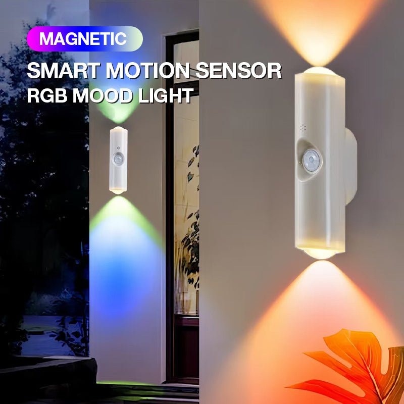 Light Up Any Space Instantly! RGB Motion Sensor Magnetic LED Light