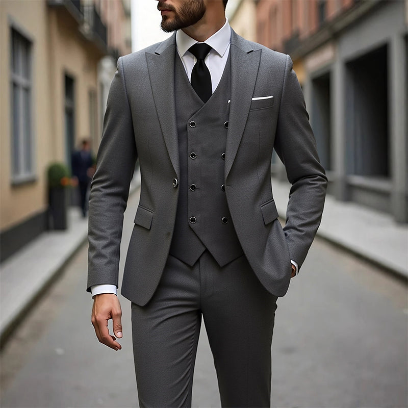 👔 60% OFF NOW! 🕴️ Men's Slim-Fit 3-Piece Suit Set – Tailored Fit, Premium Fabric & Perfect for Formal Occasions 🤵