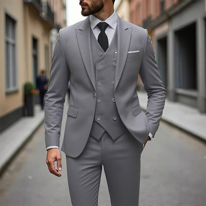 👔 60% OFF NOW! 🕴️ Men's Slim-Fit 3-Piece Suit Set – Tailored Fit, Premium Fabric & Perfect for Formal Occasions 🤵