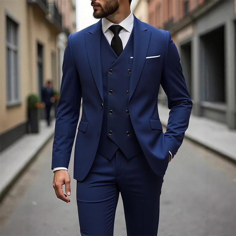 👔 60% OFF NOW! 🕴️ Men's Slim-Fit 3-Piece Suit Set – Tailored Fit, Premium Fabric & Perfect for Formal Occasions 🤵