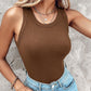 Women's Ribbed Tank Top with Shelf Bra