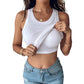 Women's Ribbed Tank Top with Shelf Bra