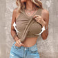 Women's Ribbed Tank Top with Shelf Bra
