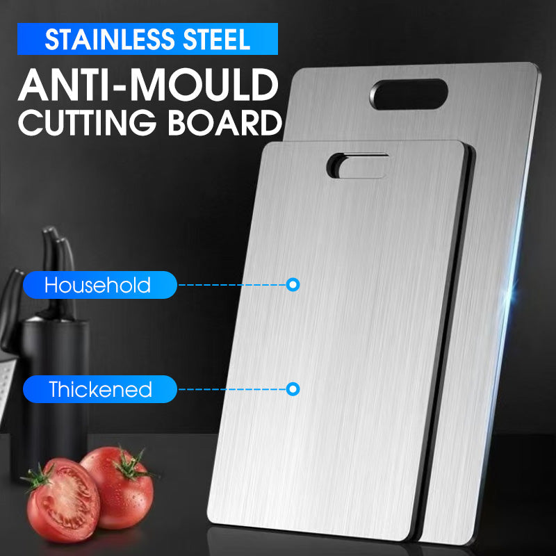 🔪🔥 55% OFF! Stainless Steel Household Thickened Anti-Mould Cutting Board – Heavy-Duty 304 Steel, Double-Sided Use, No Cracks No Bacteria ✨