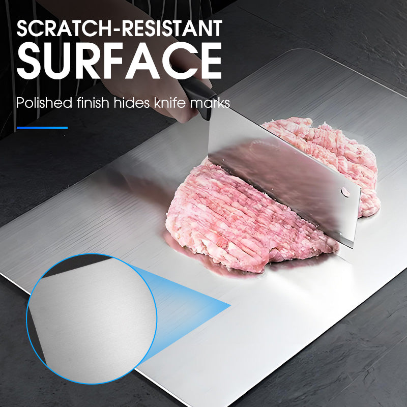 🔪🔥 55% OFF! Stainless Steel Household Thickened Anti-Mould Cutting Board – Heavy-Duty 304 Steel, Double-Sided Use, No Cracks No Bacteria ✨