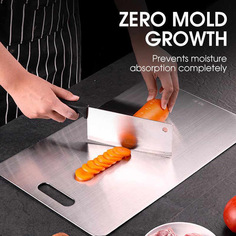 🔪🔥 55% OFF! Stainless Steel Household Thickened Anti-Mould Cutting Board – Heavy-Duty 304 Steel, Double-Sided Use, No Cracks No Bacteria ✨