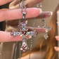 ✨Gothic Rhinestone Cross Necklace