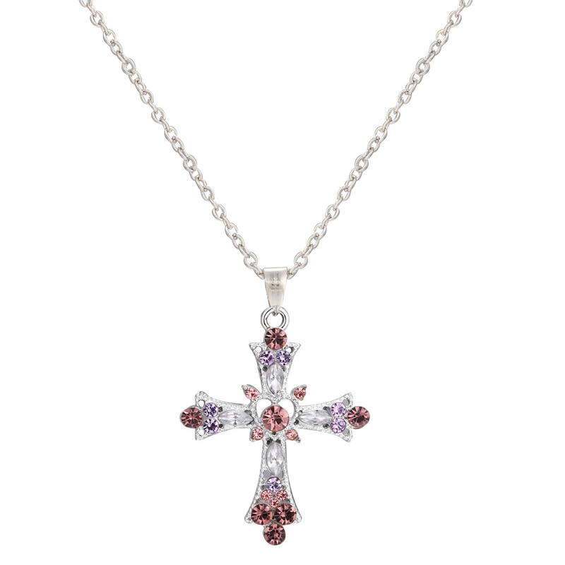 ✨Gothic Rhinestone Cross Necklace