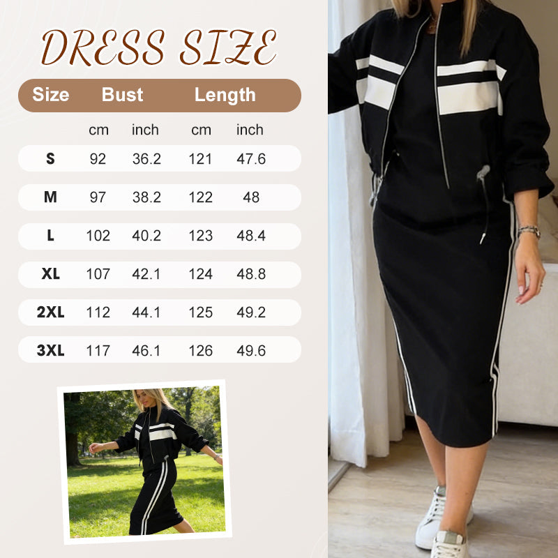 🎉 55% OFF! ⚡ WOMEN'S BOMBER JACKET & BODYCON SKIRT SET – SPORTY CHIC, INSTANT OUTFIT