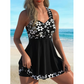 Women's Floral Print Tankini Swimsuits with Boyshorts