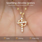 💎 Dainty Petal Chain Necklace with Initial Charm – Adjustable, Sparkling & Faith-Inspired Design ✨📿