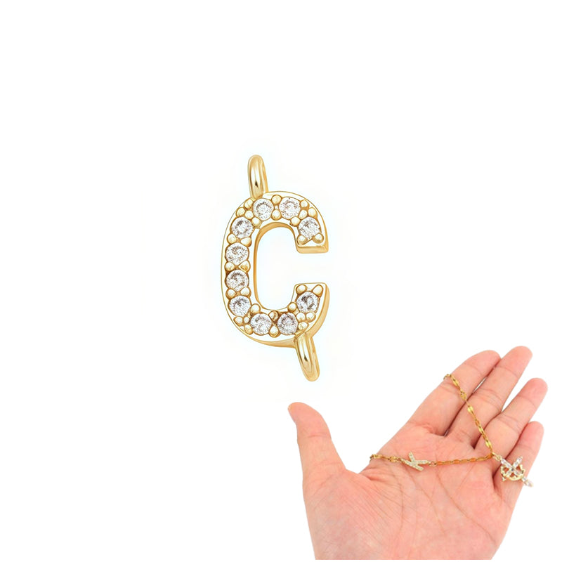 💎 Dainty Petal Chain Necklace with Initial Charm – Adjustable, Sparkling & Faith-Inspired Design ✨📿