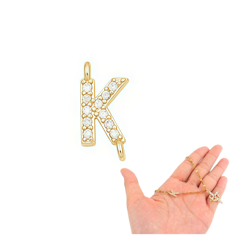 💎 Dainty Petal Chain Necklace with Initial Charm – Adjustable, Sparkling & Faith-Inspired Design ✨📿