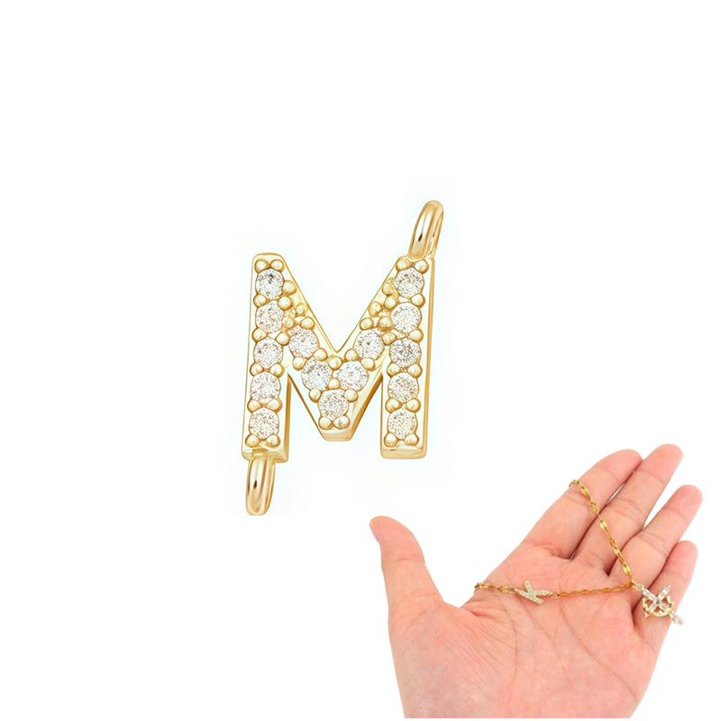 💎 Dainty Petal Chain Necklace with Initial Charm – Adjustable, Sparkling & Faith-Inspired Design ✨📿