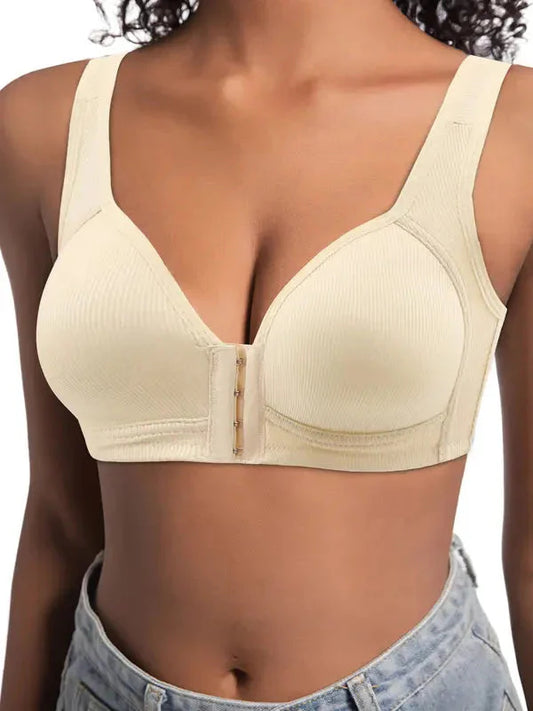 ❤️Adjustable Front Closure Push-Up Bra Wire-Free, Seamless & Side Support for Daily Wear