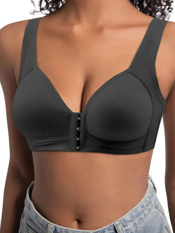 ❤️Adjustable Front Closure Push-Up Bra Wire-Free, Seamless & Side Support for Daily Wear