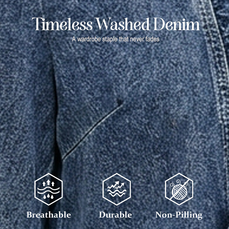 🧥 42% OFF NOW!! 🌸 Women's Denim Jacket with Ruffles & Open Front – Lightweight & Feminine – Versatile & Chic 👗
