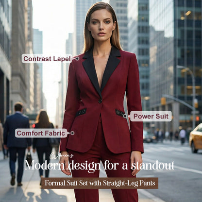 🔥2026 NEW SALES - 49% OFF🔥Modern Formal Suit Set with Straight-Leg Pants