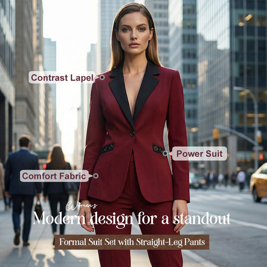 🔥2026 NEW SALES - 49% OFF🔥Modern Formal Suit Set with Straight-Leg Pants