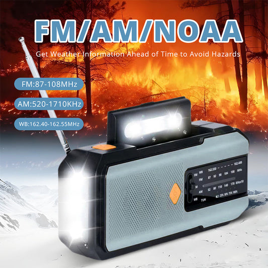 📻 50% OFF NOW! ☀️Solar Hand-Crank Emergency Weather Radio – NOAA Alerts, Power Bank & Built-In Flashlight🔋