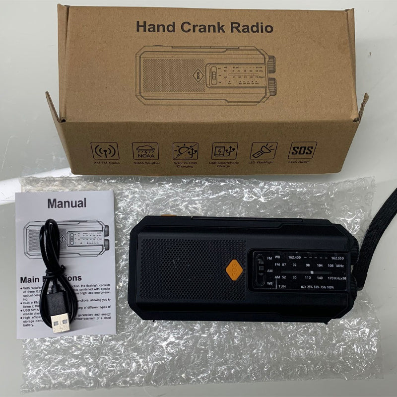 📻 50% OFF NOW! ☀️Solar Hand-Crank Emergency Weather Radio – NOAA Alerts, Power Bank & Built-In Flashlight🔋