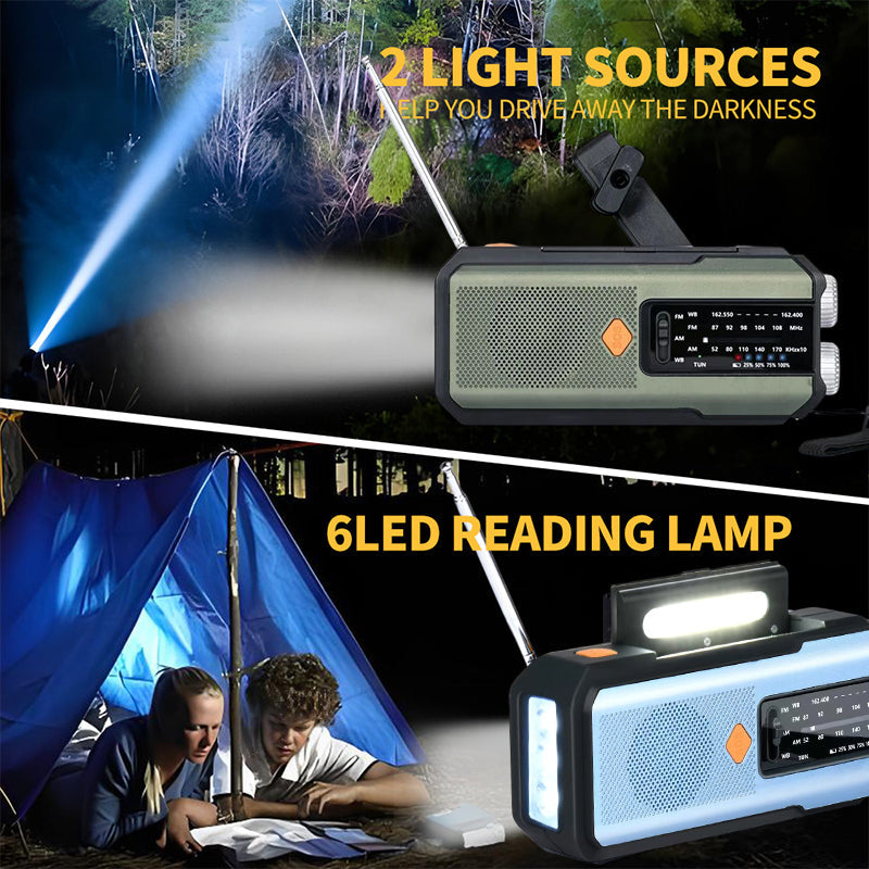📻 50% OFF NOW! ☀️Solar Hand-Crank Emergency Weather Radio – NOAA Alerts, Power Bank & Built-In Flashlight🔋