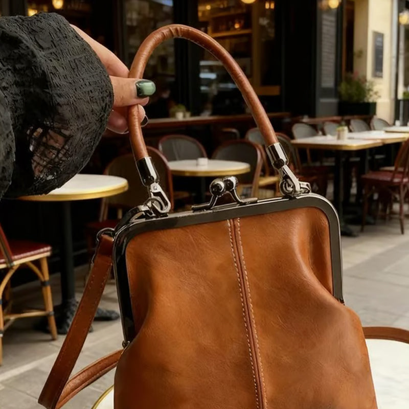 Vintage Kiss-Lock Bag – 2-in-1 Carry & Organized