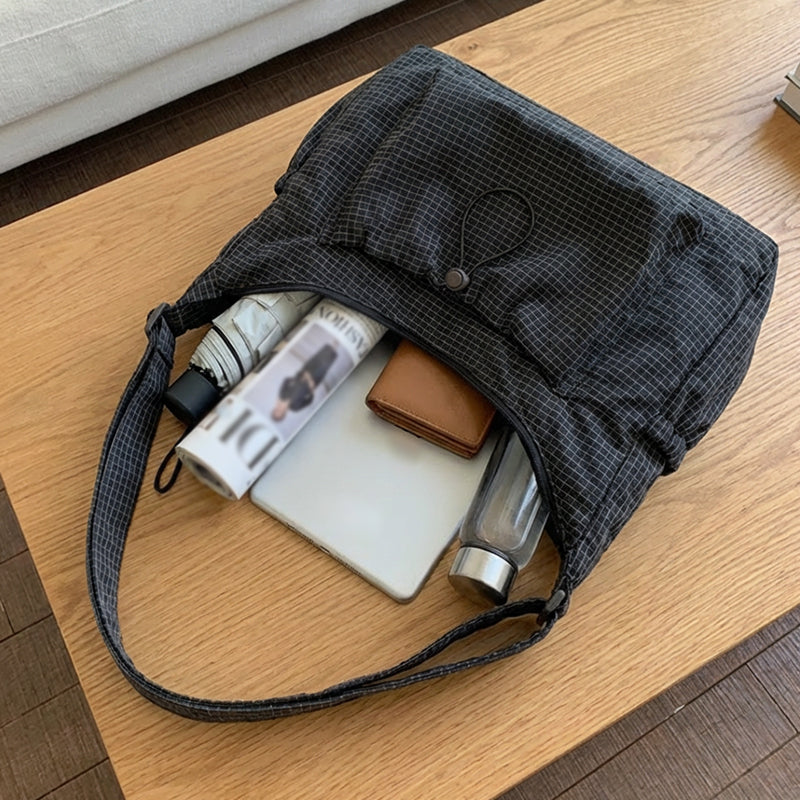 🎁 Hot Sale 50% OFF🔥Plaid Drawstring Ruched Cloud Bag