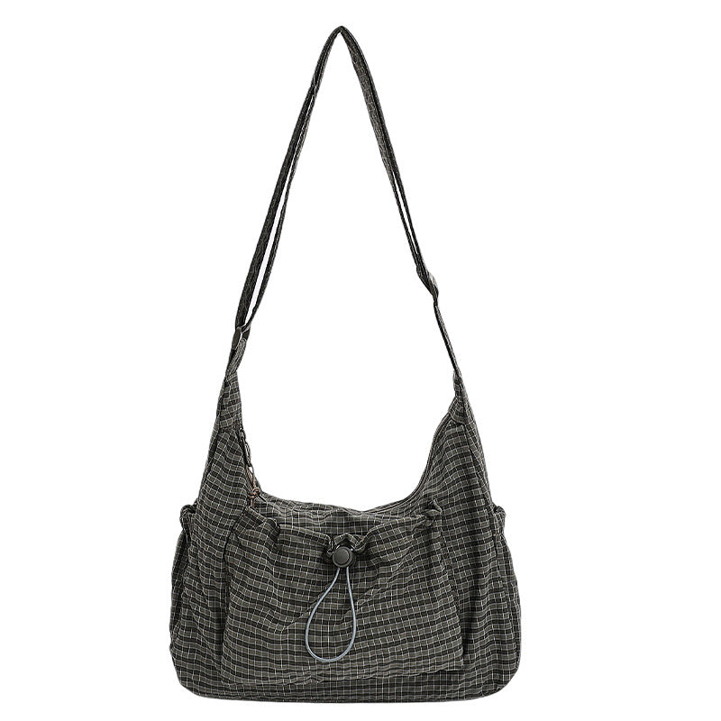 🎁 Hot Sale 50% OFF🔥Plaid Drawstring Ruched Cloud Bag