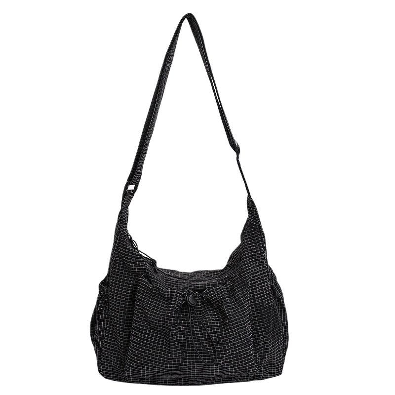 🎁 Hot Sale 50% OFF🔥Plaid Drawstring Ruched Cloud Bag