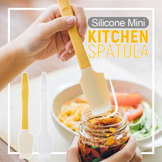 Scrape Every Last Drop Instantly! Slim Jar Silicone Spatula