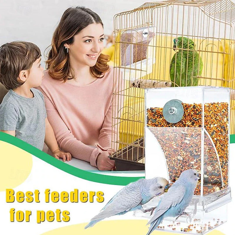 Keep Cages Clean Instantly! No-Mess Automatic Bird Feeder