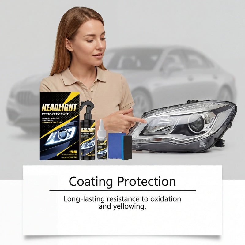 Restore Headlight Clarity Instantly! No-Sanding Polish Kit