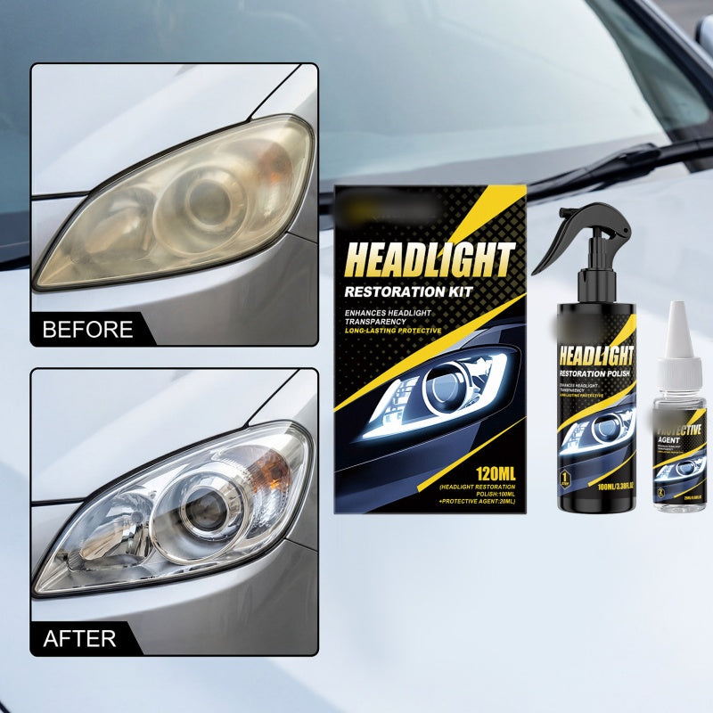 Restore Headlight Clarity Instantly! No-Sanding Polish Kit
