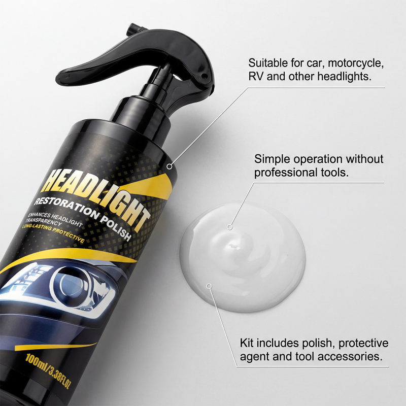 Restore Headlight Clarity Instantly! No-Sanding Polish Kit