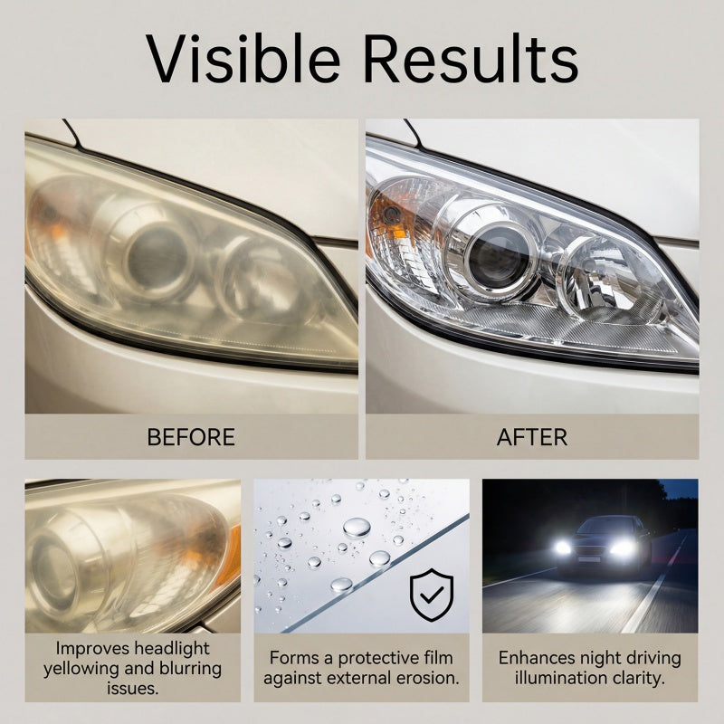 Restore Headlight Clarity Instantly! No-Sanding Polish Kit