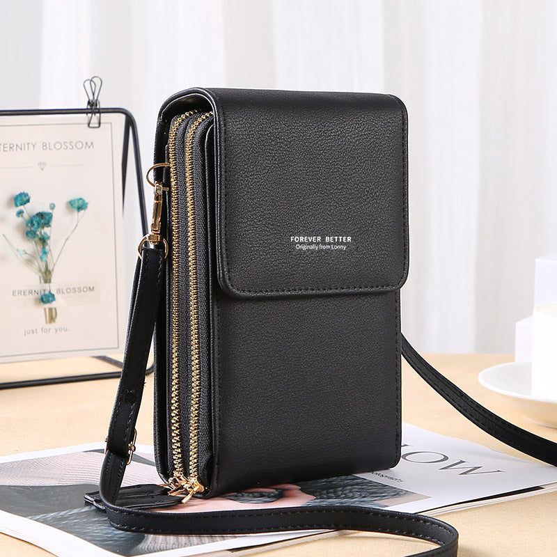 RFID Anti-Theft Phone Crossbody – Touchscreen & Multi-Compartment Design