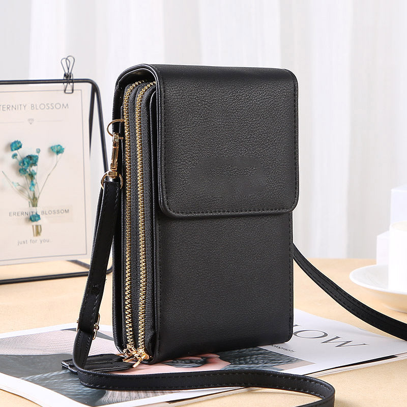 RFID Anti-Theft Phone Crossbody – Touchscreen & Multi-Compartment Design