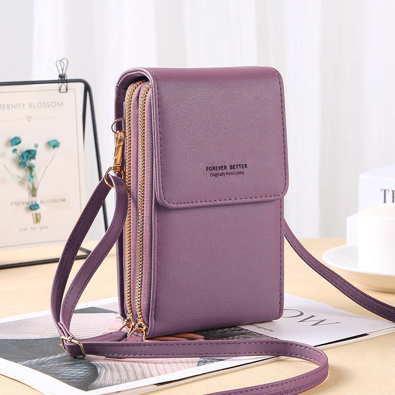 RFID Anti-Theft Phone Crossbody – Touchscreen & Multi-Compartment Design