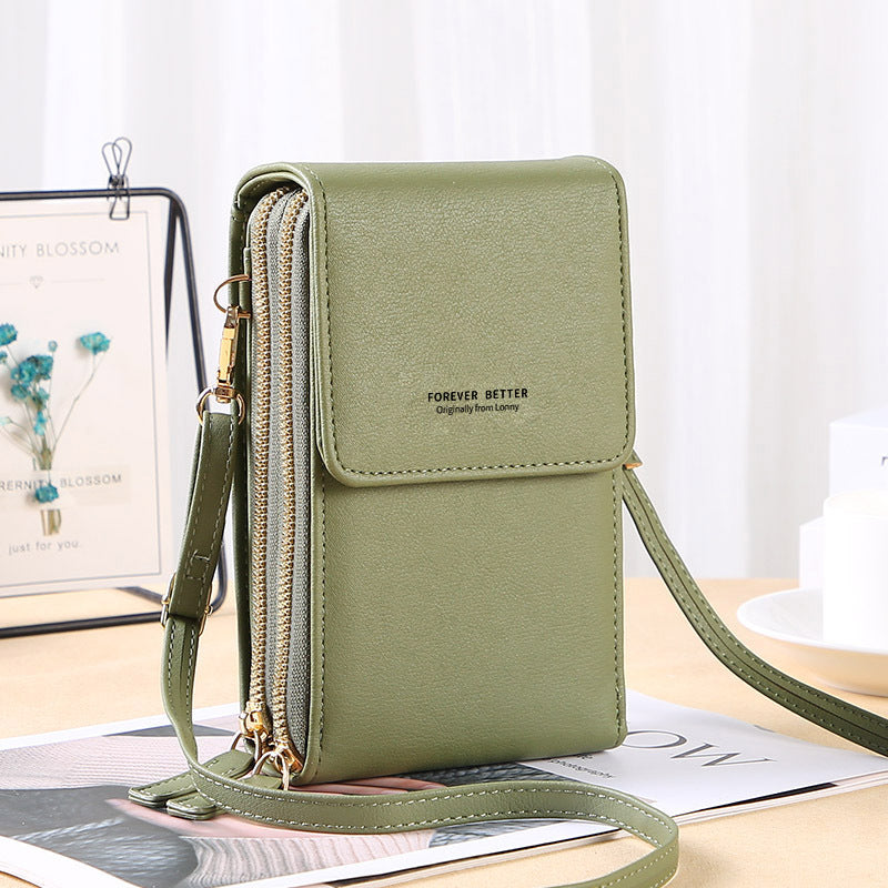RFID Anti-Theft Phone Crossbody – Touchscreen & Multi-Compartment Design