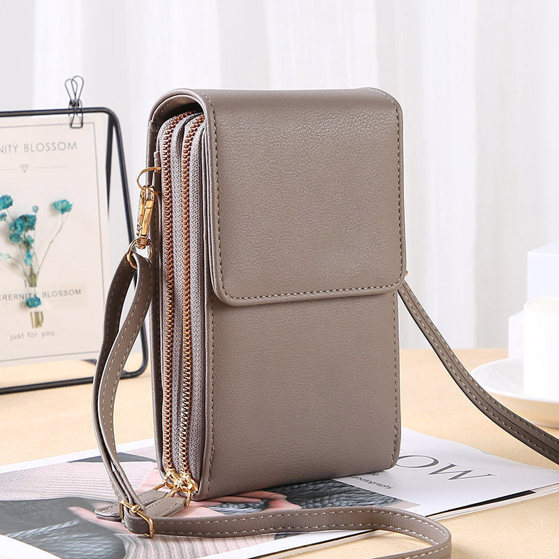 RFID Anti-Theft Phone Crossbody – Touchscreen & Multi-Compartment Design